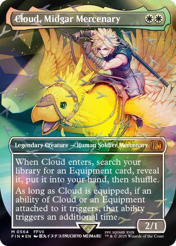 Cloud, Midgar Mercenary (Borderless) (Chocobo Track Foil) - 564 - (FINAL FANTASY)