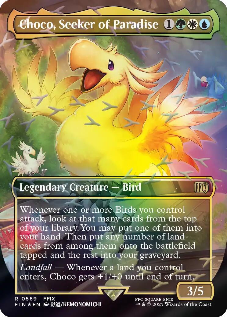 Choco, Seeker of Paradise (Borderless) (Chocobo Track Foil) [FIN - 569]