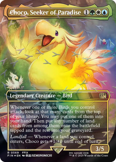 Choco, Seeker of Paradise (Borderless) (Chocobo Track Foil) [FIN - 569]