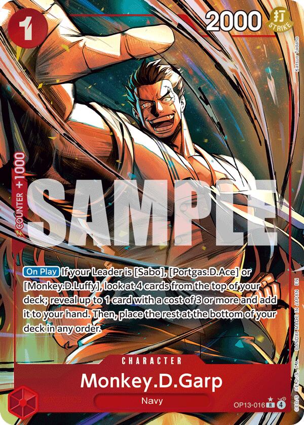 Monkey.D.Garp (Alternate Art) - OP13-016 - (Carrying On His Will)
