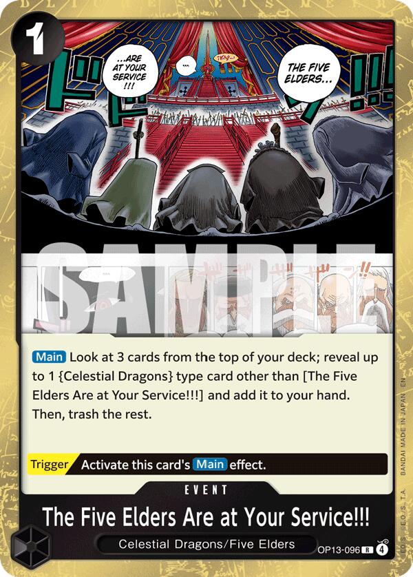 The Five Elders Are at Your Service!!! - OP13-096 - (Carrying On His Will)