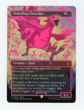 Traveling Chocobo — Borderless|Neon Ink Showcase|Pink|Foil — ID 16774