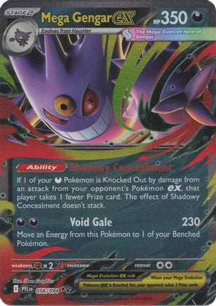 Mega Gengar Ex 56 Me02 Phantasmal Flames Holofoil