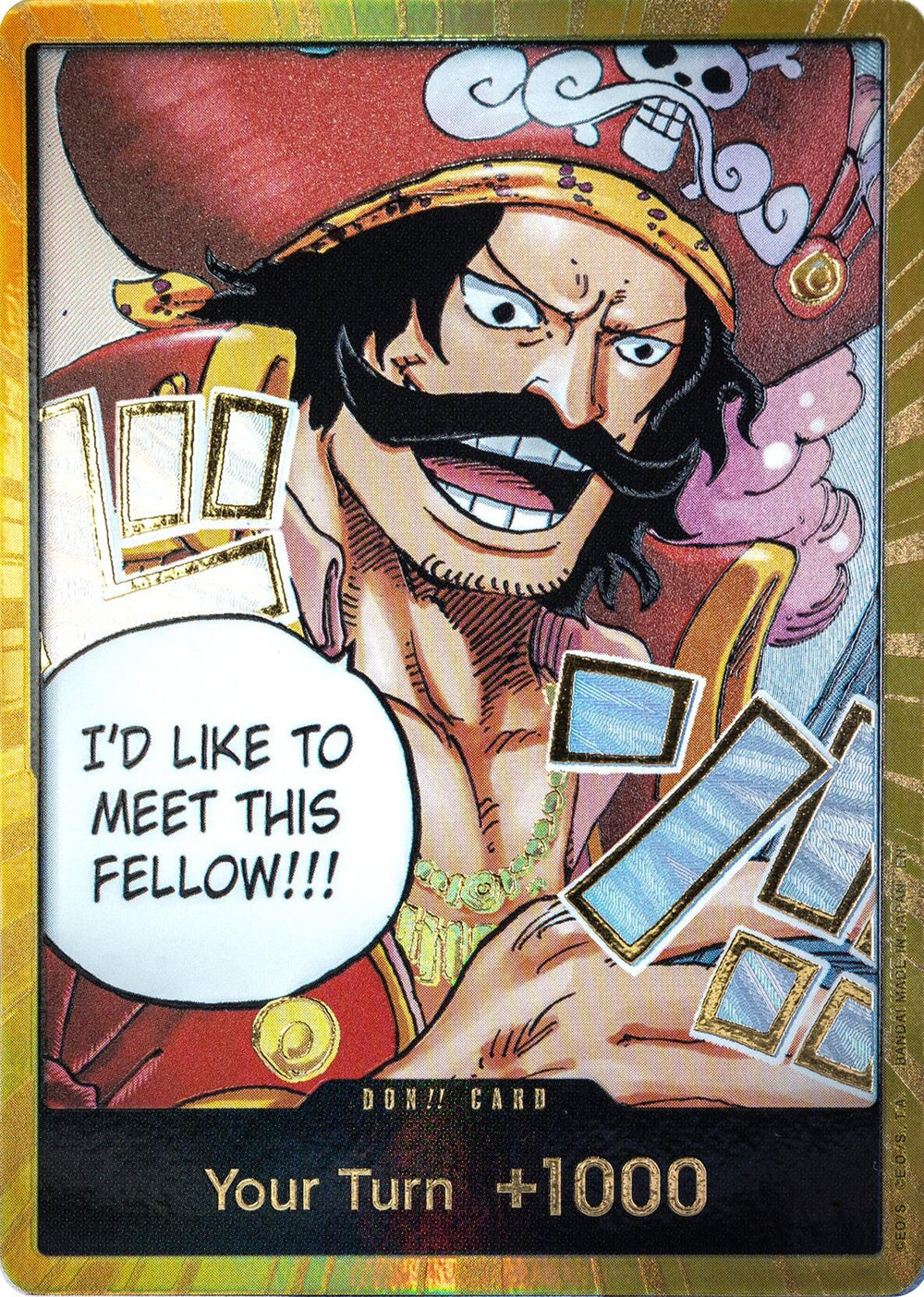 DON!! Card (Gol.D.Roger) (Gold) - - (Carrying On His Will)