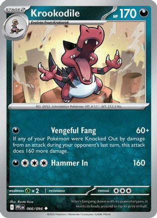 Krookodile 66 Me02 Phantasmal Flames Reverse Holofoil