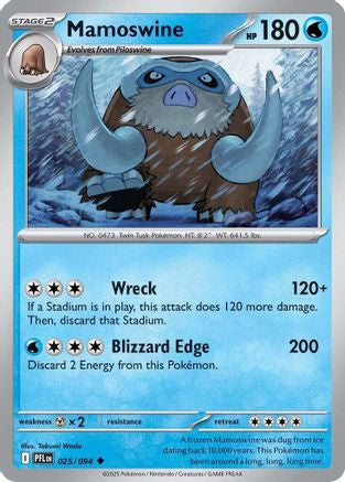 Mamoswine 25 Me02 Phantasmal Flames Reverse Holofoil