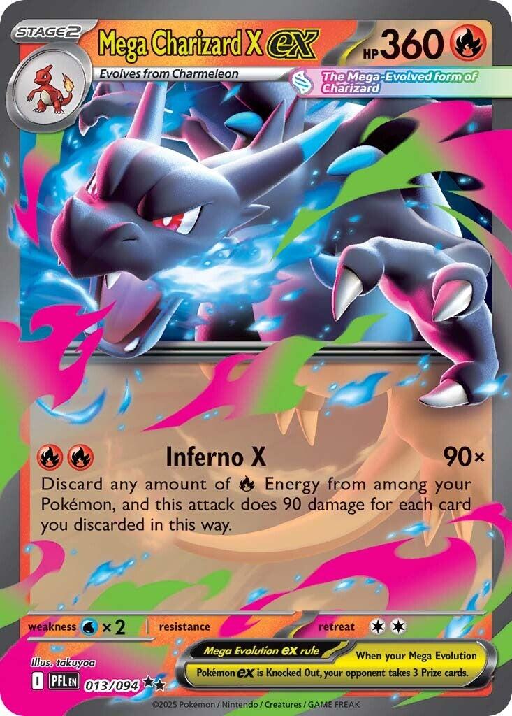 Mega Charizard X ex - 013/094 - (ME02: Phantasmal Flames)