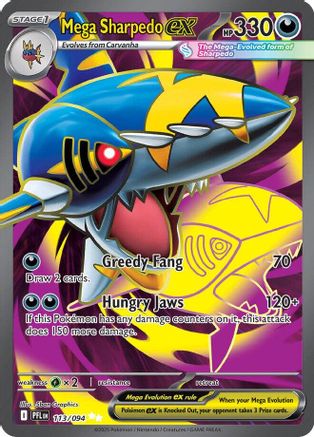 Mega Sharpedo ex (113/094) - ME02 Phantasmal Flames Holofoil