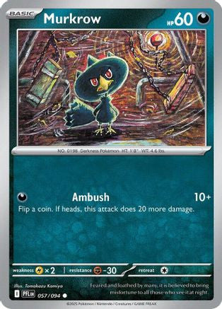 Murkrow 57 Me02 Phantasmal Flames Reverse Holofoil