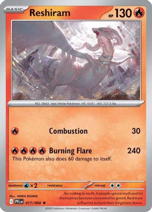Reshiram 17 Me02 Phantasmal Flames Holofoil
