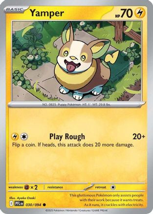 Yamper 030 094 30 Me02 Phantasmal Flames Reverse Holofoil