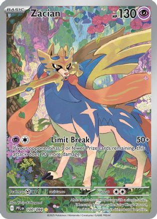 Zacian 100 094 100 Me02 Phantasmal Flames Holofoil