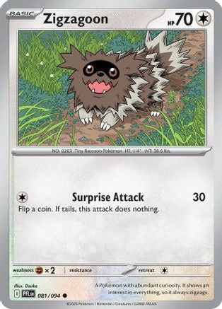 Zigzagoon 81 Me02 Phantasmal Flames Reverse Holofoil