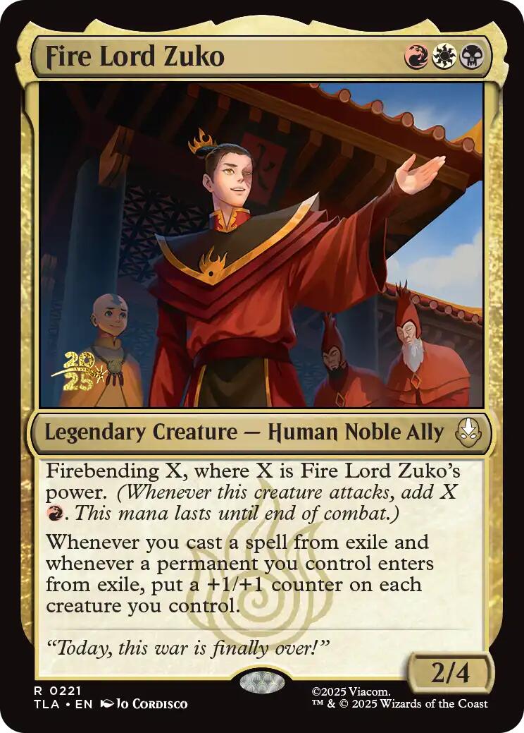 Fire Lord Zuko - 221 - (Prerelease Cards)