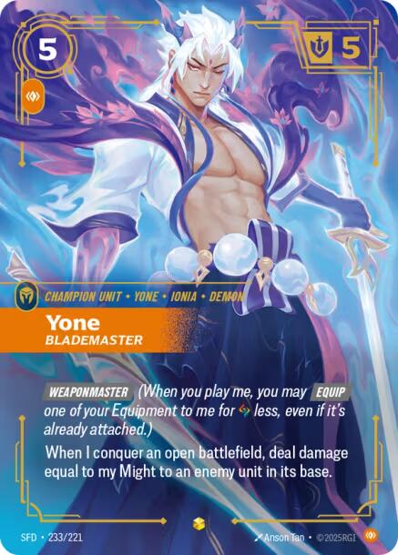 Spiritforged - Yone - Blademaster (Overnumbered) 233/221
