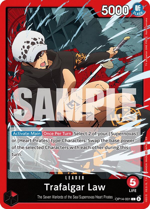 Trafalgar Law - OP14-001 - OP14-001 - (The Azure Sea's Seven)