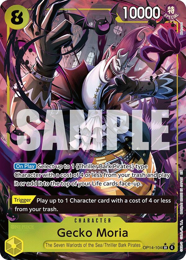Gecko Moria - OP14-104 (Alternate Art) - OP14-104 - (The Azure Sea's Seven)