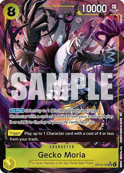 Gecko Moria - OP14-104 (Alternate Art) - OP14-104 - (The Azure Sea's Seven)