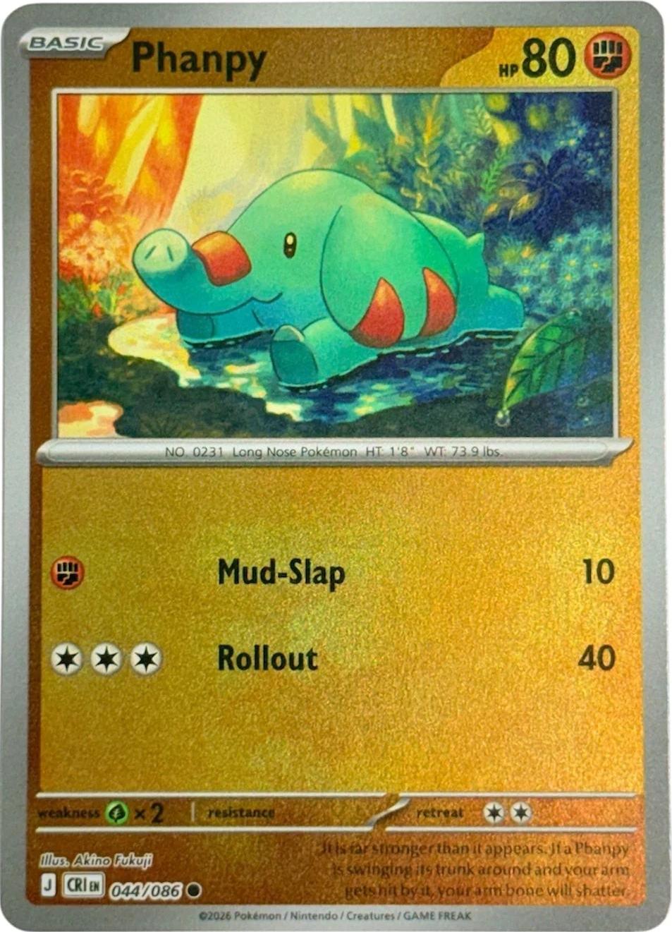 Phanpy - 044/086 - Common [me04-044] [Reverse Holo]