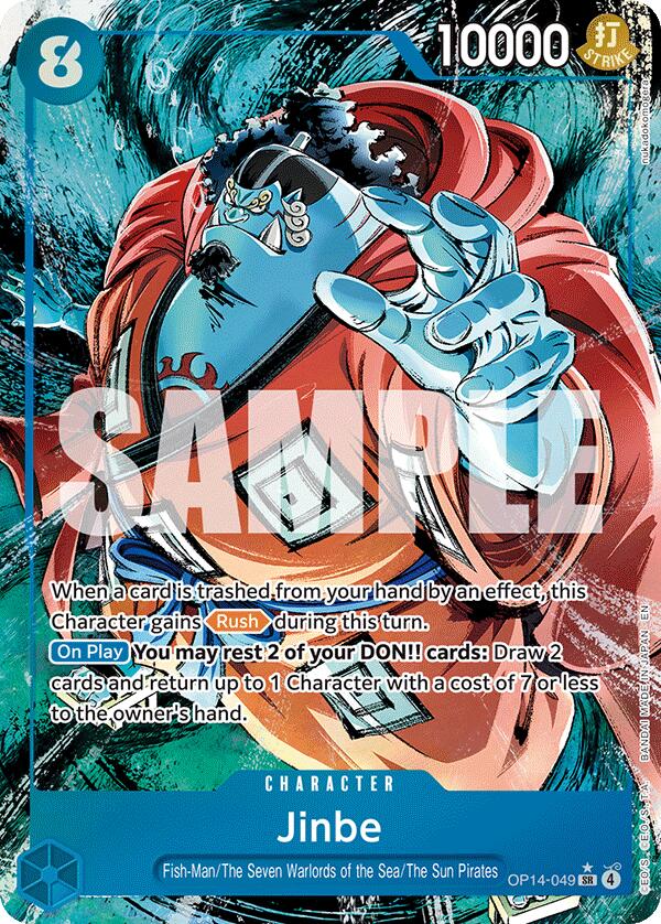 Jinbe - OP14-049 (Alternate Art) - OP14-049 - (The Azure Sea's Seven)