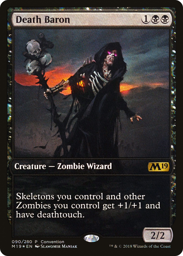Death Baron (MEDIA-090) - Core Set 2019 Promos Foil