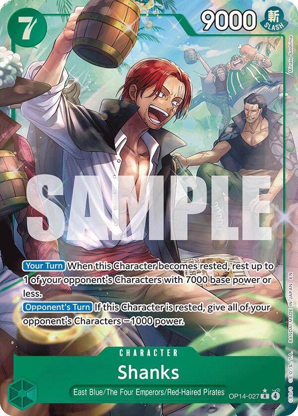 Shanks (Alternate Art) - OP14-027 - (The Azure Sea's Seven)
