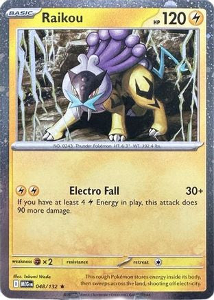 Raikou 048 132 Cosmo Holo 48 Me01 Mega Evolution Holofoil
