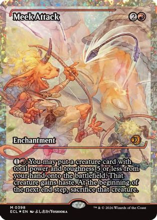 Meek Attack (398) (Showcase) (Fracture Foil) (ECL-398) - Lorwyn Eclipsed Foil