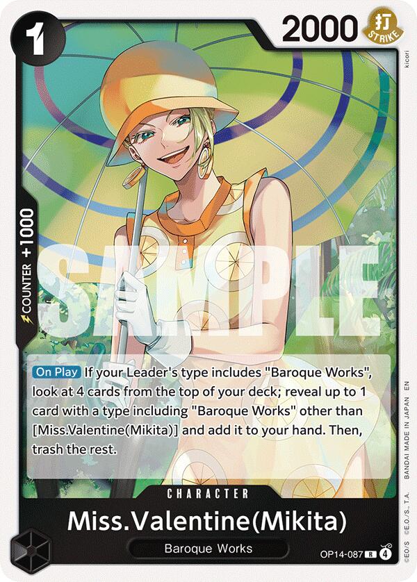 Miss.Valentine(Mikita) - OP14-087 - (The Azure Sea's Seven)