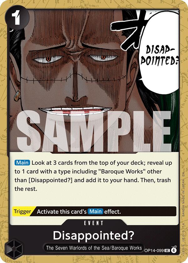 Disappointed? - OP14-099 - (The Azure Sea's Seven)