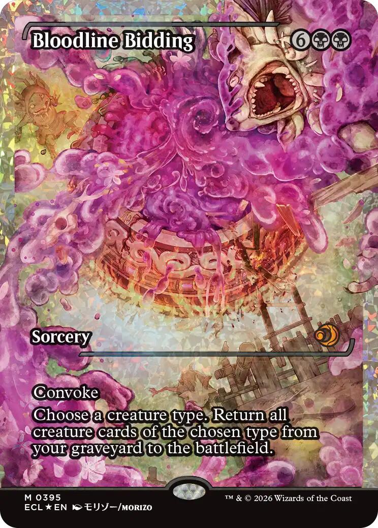 Bloodline Bidding (Showcase) (Fracture Foil) - 395 - (Lorwyn Eclipsed)