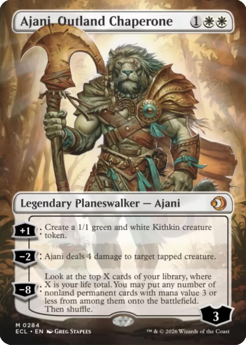 Ajani, Outland Chaperone (Borderless) [ECL - 284]