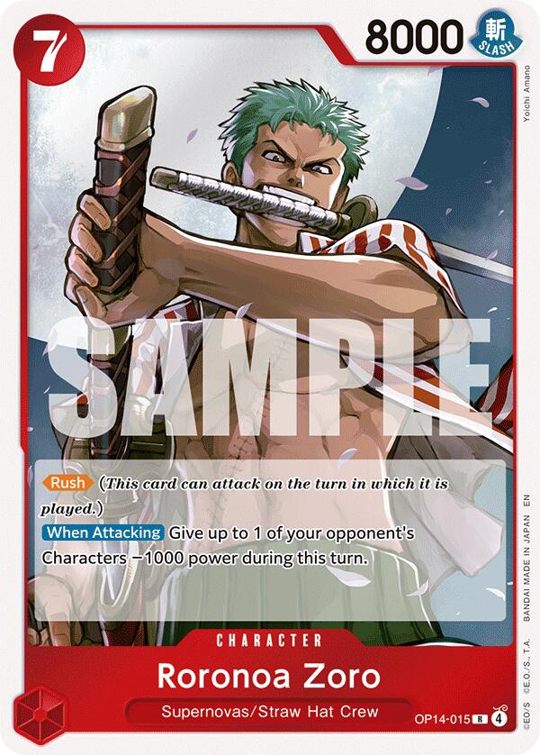 Roronoa Zoro - OP14-015 - OP14-015 - (The Azure Sea's Seven)