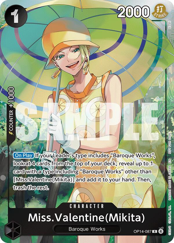 Miss.Valentine(Mikita) (Dash Pack) - OP14-087 - (The Azure Sea's Seven)