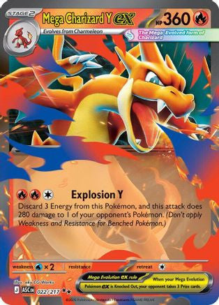 Mega Charizard Y Ex 022 217 22 Me Ascended Heroes Holofoil