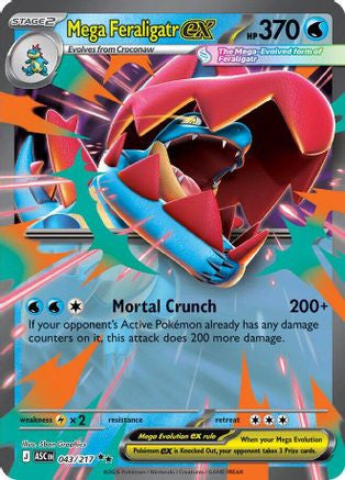Mega Feraligatr Ex 043 217 43 Me Ascended Heroes Holofoil