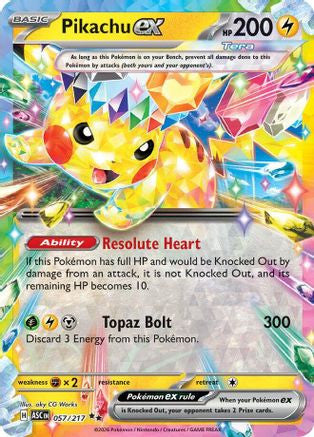 Pikachu Ex 057 217 57 Me Ascended Heroes Holofoil