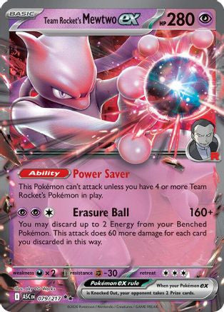 Team Rocket's Mewtwo Ex 079 217 79 Me Ascended Heroes Holofoil