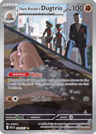 Team Rocket's Dugtrio 2' 217 2' Me Ascended Heroes Holofoil