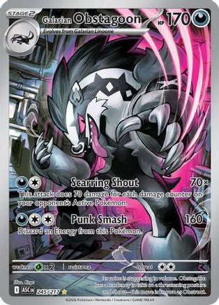 Galarian Obstagoon 245 217 245 Me Ascended Heroes Holofoil