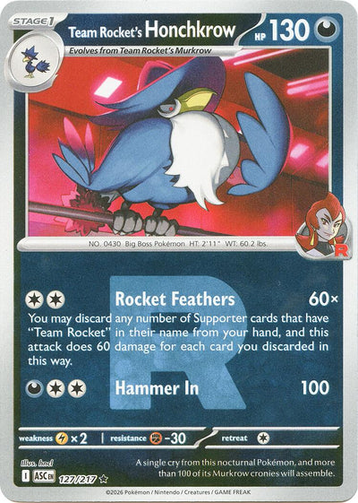 Team Rocket's Honchkrow (Team Rocket) - 127/217 - (ME: Ascended Heroes)