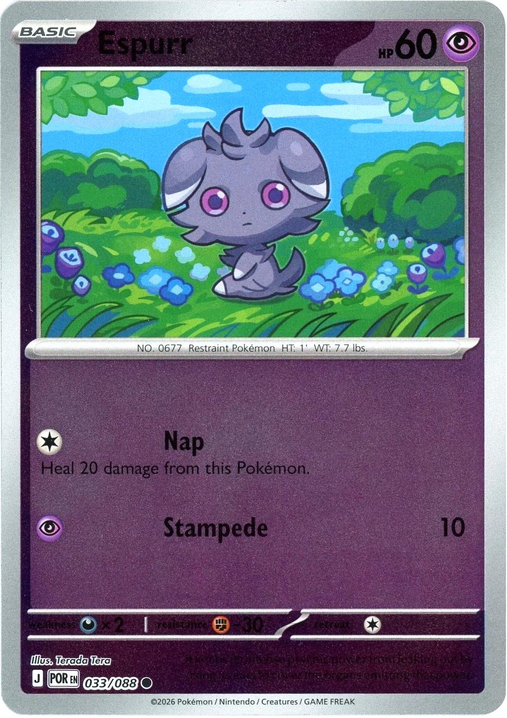 Espurr - 033/088 - Common [me03-033] [Reverse Holo]