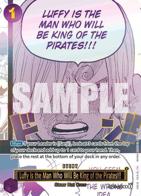 Luffy Is the Man Who Will Be King of the Pirates!!! (Japanese Version 3rd Anniversary Set) - OP12-079 - (One Piece Promotion Cards)