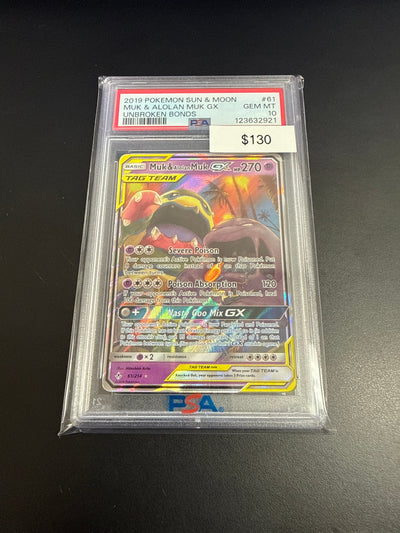 Pokemon Muk & Alolan Muk #61/214 PSA 10