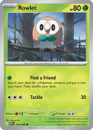 Rowlet 010 088 10 Me03 Perfect Order Reverse Holofoil