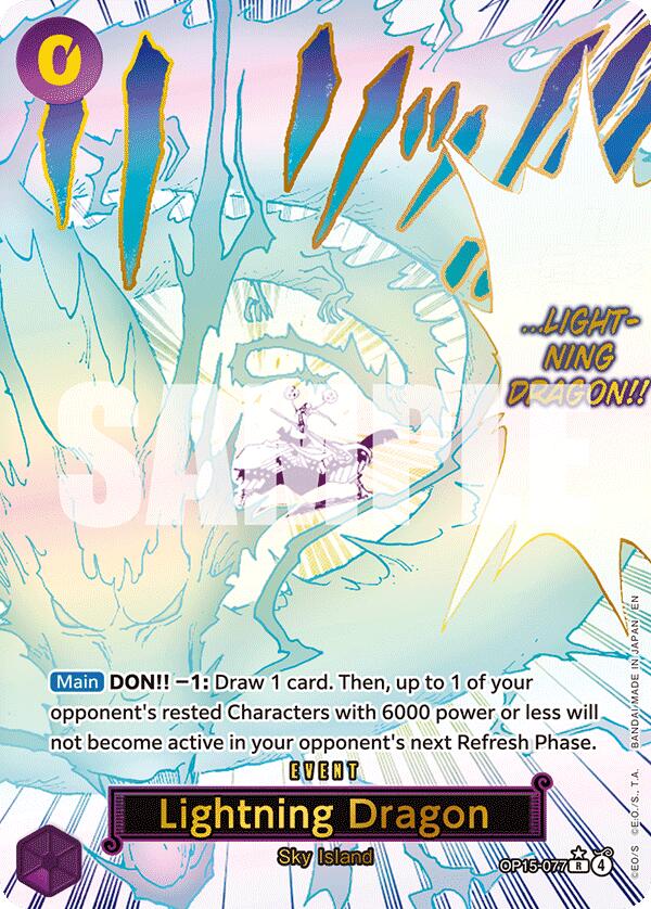 Lightning Dragon (Alternate Art) - OP15-077 - (Adventure on Kami's Island)