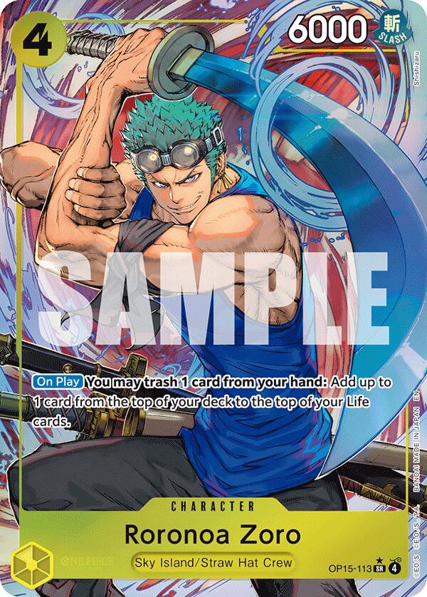 Roronoa Zoro (OP15-113) (Alternate Art) - OP15-113 - (Adventure on Kami's Island)