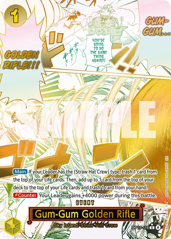 Gum-Gum Golden Rifle (Alternate Art) - OP15-116 - (Adventure on Kami's Island)