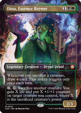Dina, Essence Brewer (Borderless) (SOC-001) - Commander: Secrets of Strixhaven Foil