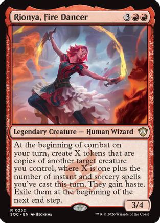 Rionya, Fire Dancer (SOC-252) - Commander: Secrets of Strixhaven